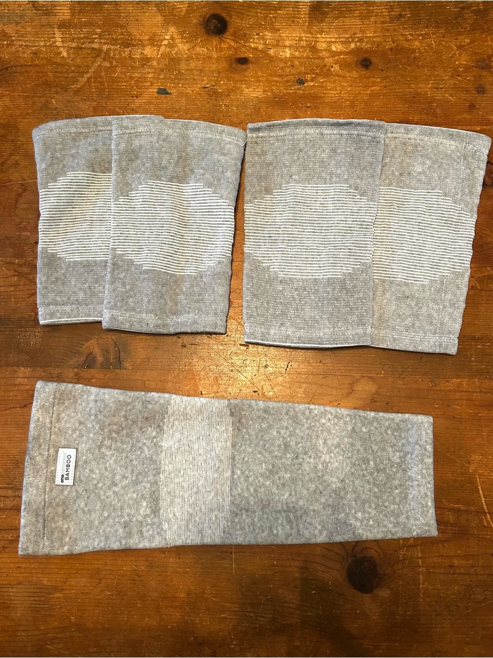 NWOT single OneCompress and 2 prs generic bamboo knee sleeves. All size L.